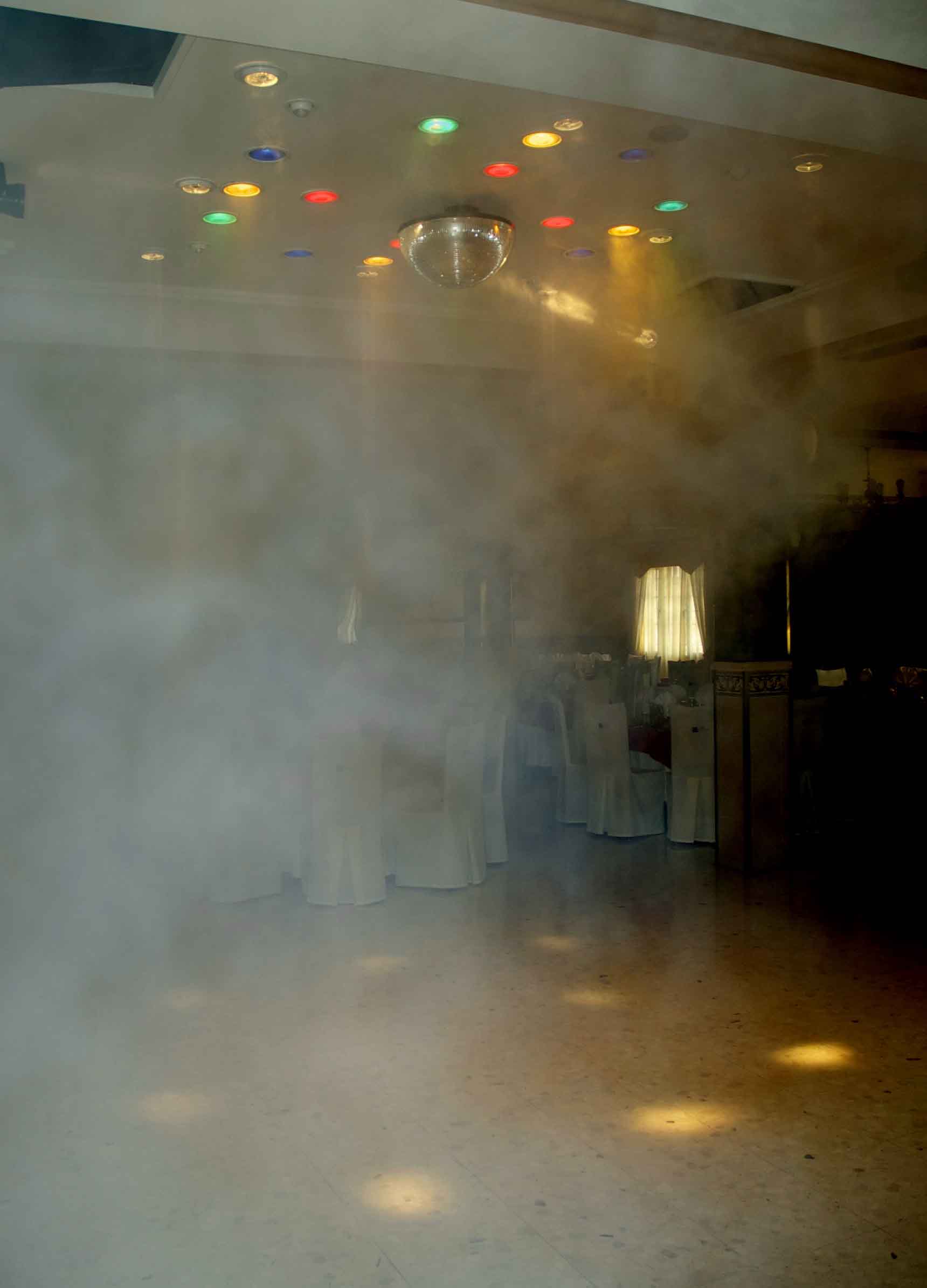 Pista con humo